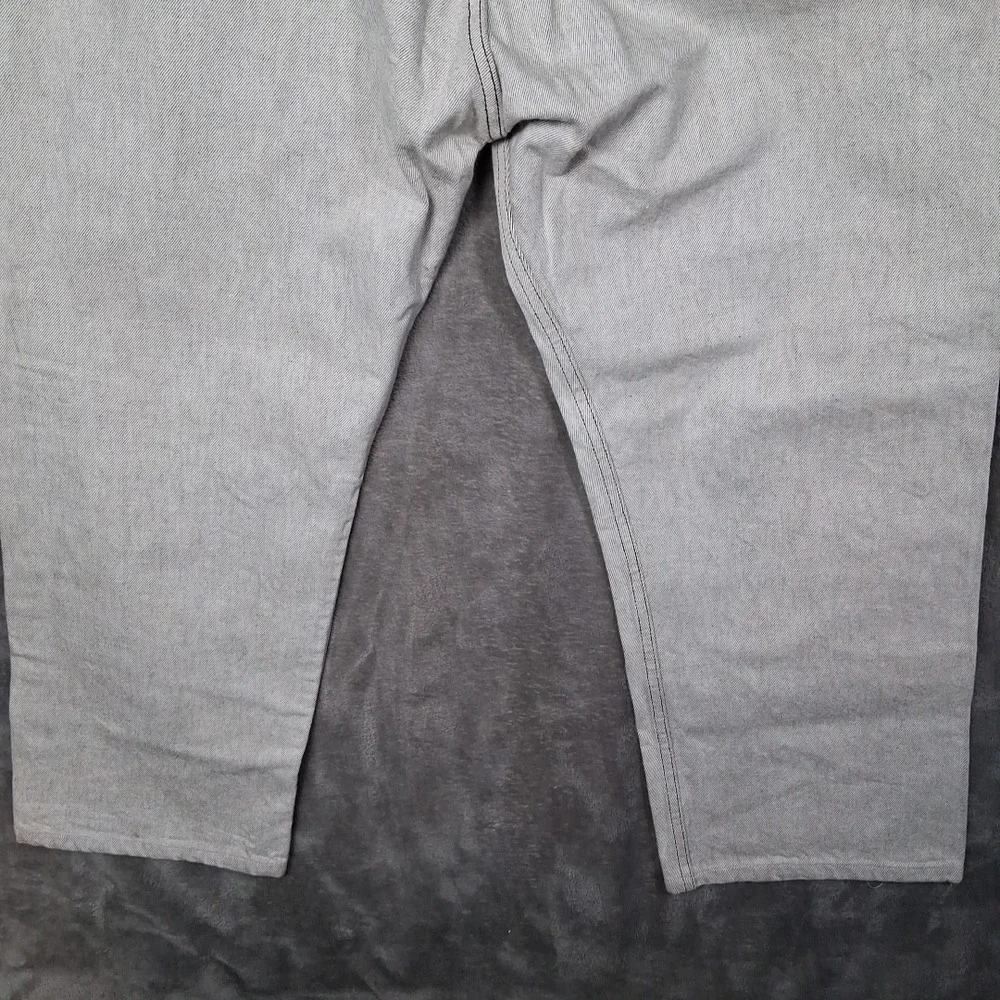 Levis 501 Mens 42x34 Classic Straight Black‎ Bleached Washed Mid Rise Button Fly